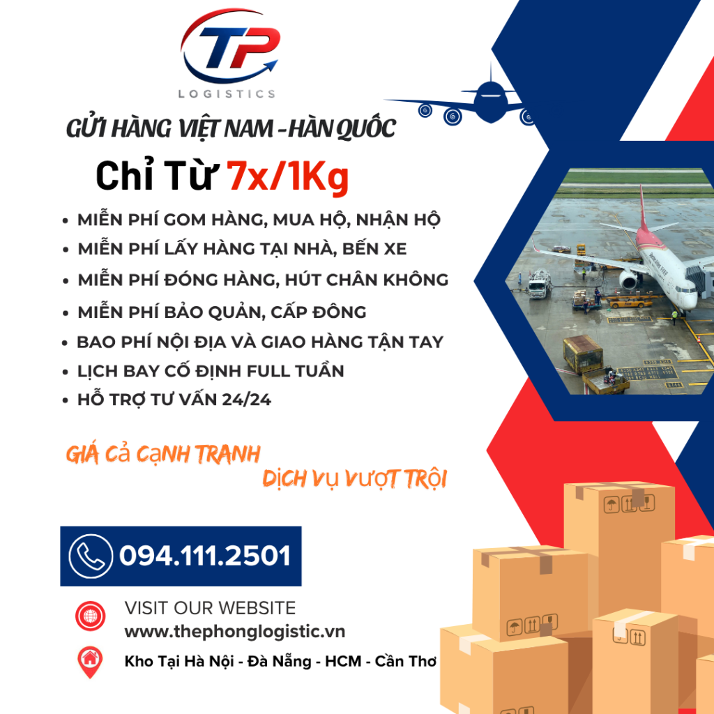 Gửi hàng đông lạnh từ Việt Nam sang Hàn Quốc đảm bảo nhanh chóng giá cả cạnh tranh
