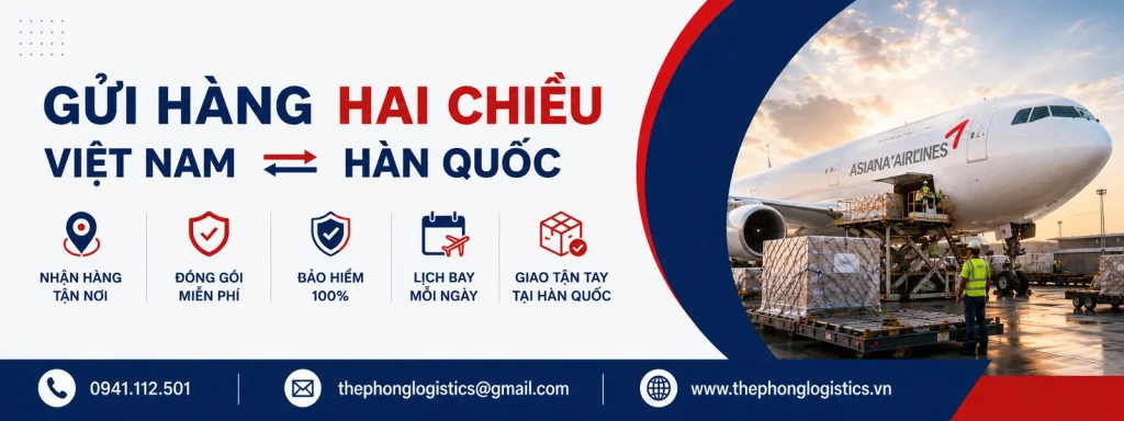 Dịch vụ vận chuyển hàng hóa từ Việt Nam sang Hàn Quốc
