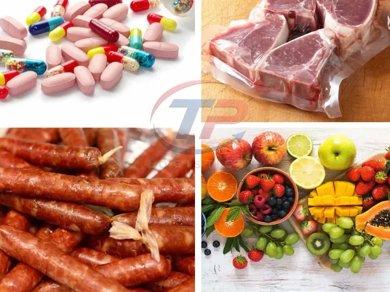 Các loại thịt, sản phẩm chế biến từ thịt. Hoa quả thực phẩm tươi và thuốc kê đơn kháng sinh bị hạn chế thông quan vào Hàn Quốc
